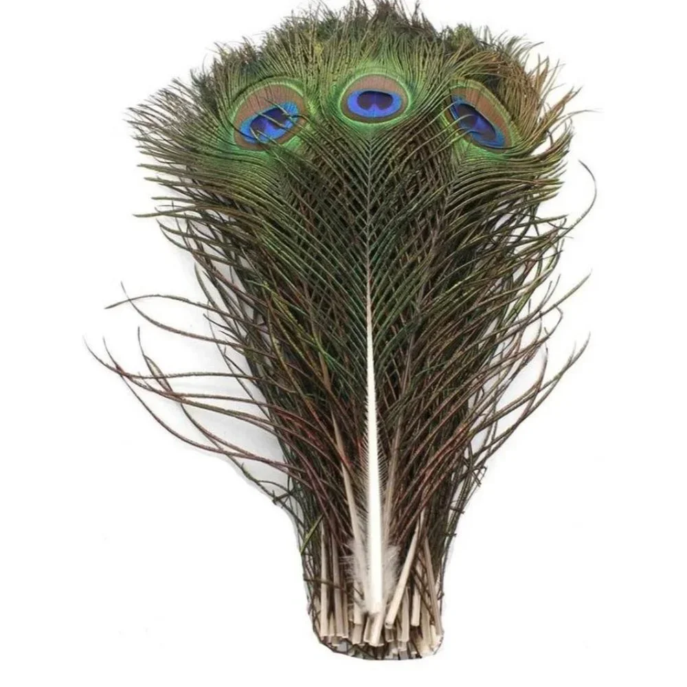 50 Count | Peacock GREEN Blue Feathers 10-12 inches for Wedding Decor - Picture 2 of 7